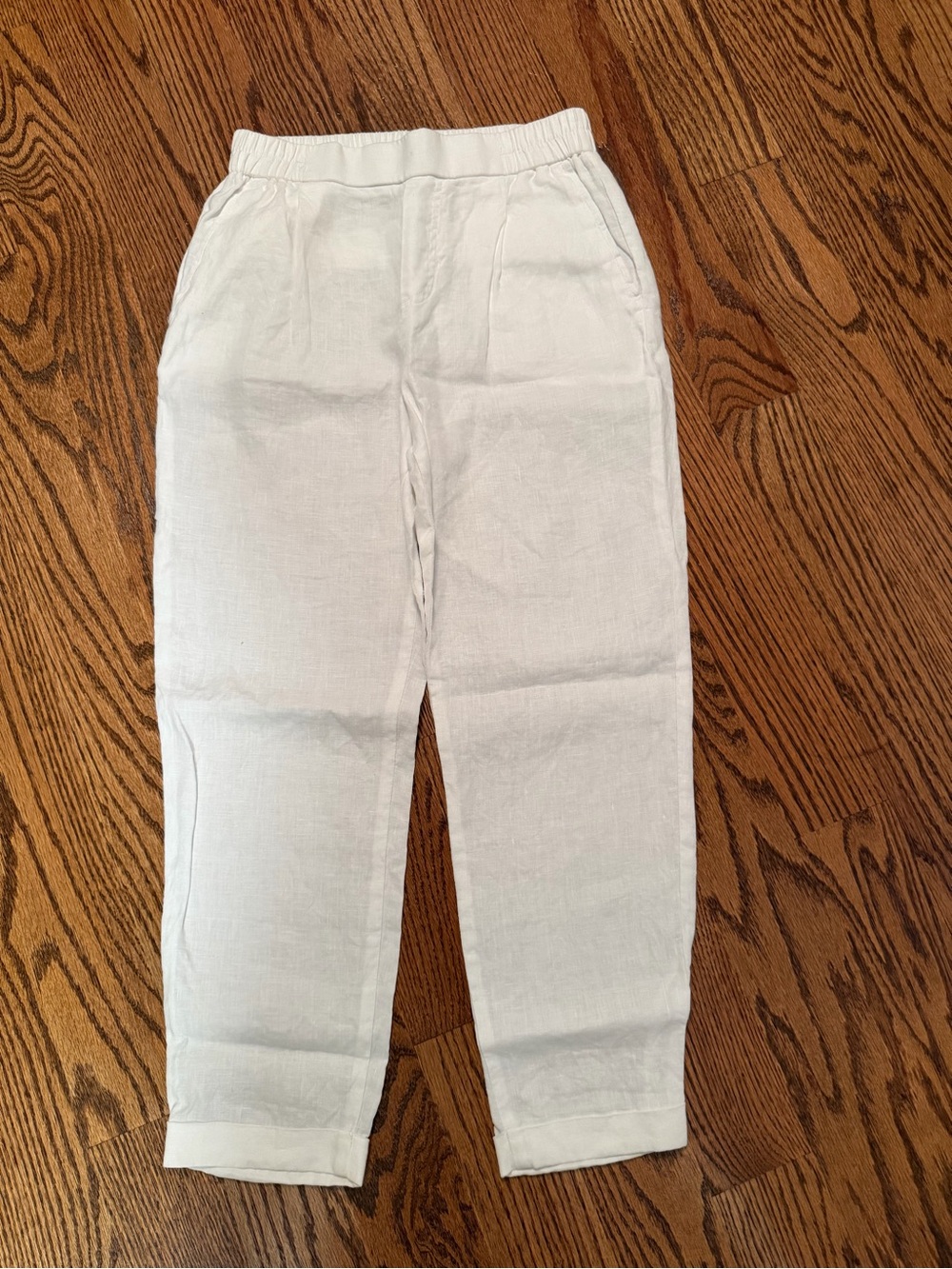 EUC United Colors Of Benetton White Linen Pants, Sz XSLinen Pants